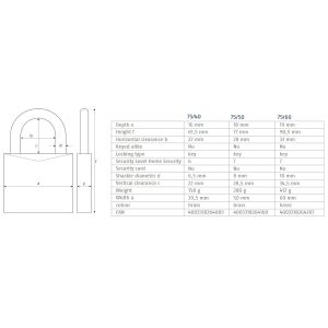 abus brass security padlock 75 dimensions