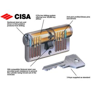 cisa cylinder c2000 og302 inside pins