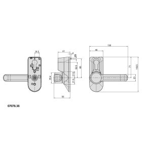 CISA 07078-38 handle dimensions